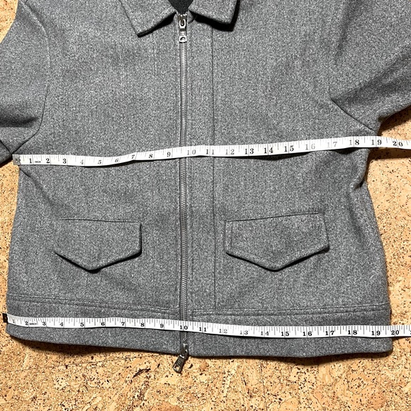 Banana Republic Wm’s Melton Volume-Sleeve Light Gray Jacket Sz M Petite - Picture 13 of 14